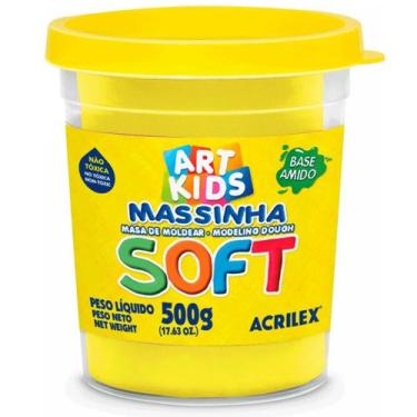 Imagem de Massa para Modelar Soft 500g Acrilex -, Amarelo limão