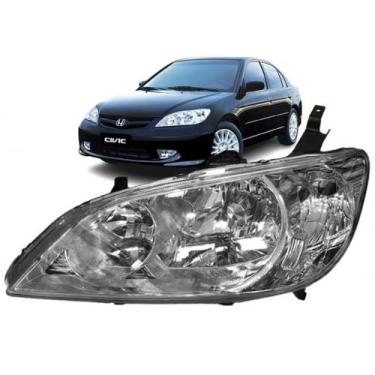 Imagem de Farol Dianteiro Honda Civic 2004 Até 2006 Esquerdo Elétrico Sem Motor 