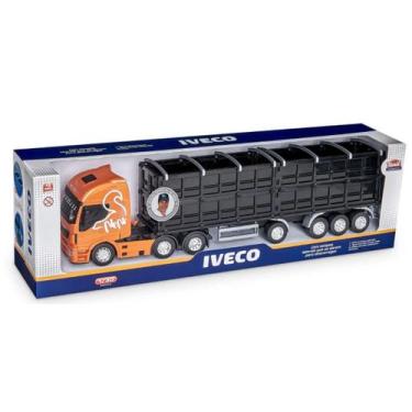 Imagem de Caminhão Graneleiro Iveco Hi-Way Neni Laranja Usual 621 - Usual Brinqu