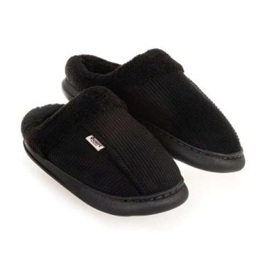 Imagem de Pantufa Europa Filipe II Masculino, PRETO, 43/44