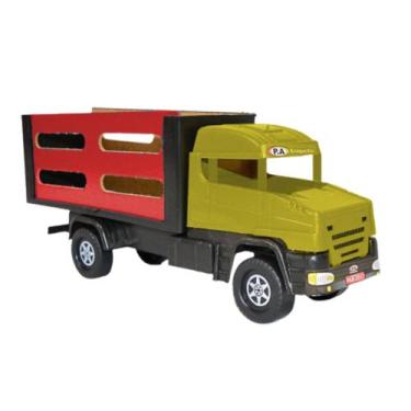 Imagem de Carrinho brinquedo caminhão boiadeiro amarelo meninos 1 und - P.A brin