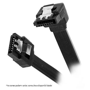 Imagem de Cabo SATA 3 - 6 Gb/s - 40cm - Uma ponta em L - Preto - Diversos