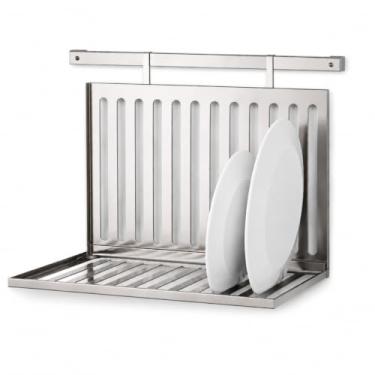 Imagem de Escorredor De Louças Inox Suspenso De Parede Dobrável 40cm Haus