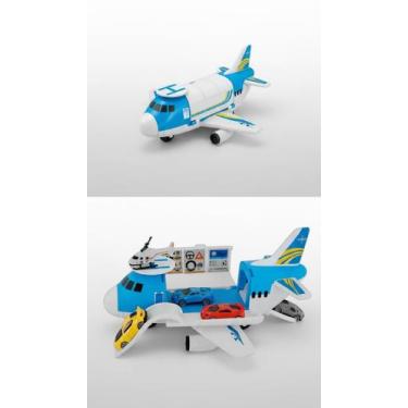 Imagem de Avião de Carga Infantil com 4 Carrinhos e Helicóptero - Congratulation