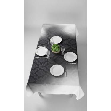 Imagem de Toalha de Mesa Retangular 6 Lugares Premium Preta - Congratulations St