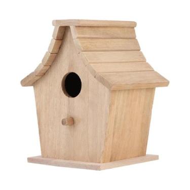 Imagem de Casa De Pássaros De Madeira Resistente Para Papagaios, Periquitos E Pe
