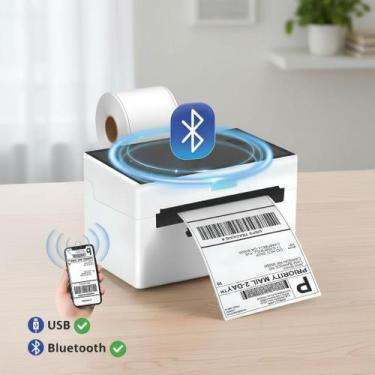 Imagem de Impressora de Etiqueta Termica adesivas Magalu Marketplace com Conexão