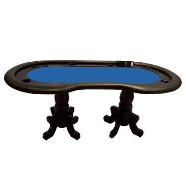 Imagem de Mesa De Poker Linha Torres com Borda Estofada e Porta Copos - 2,55x1,1