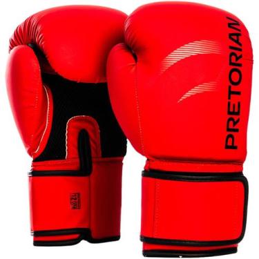 Imagem de Luva de Boxe e Muay Thai First FX2 Pretorian, Vermelho, Preto, 10 Oz
