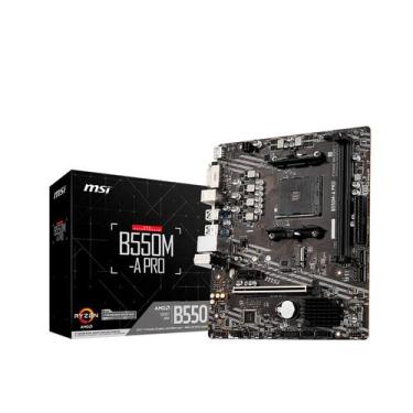 Imagem de Placa Mae MSI B550M A-PRO DDR4 Socket AM4 M-ATX VGA Dport