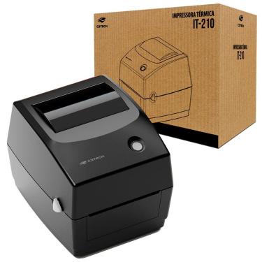 Imagem de Impressora de Etiquetas IT-210 Termica Direta Rapida Usb Lan Bivolt Preta C3tech