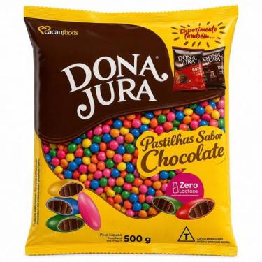 Imagem de CONFETE CACAU FOODS DONA JURA 500g PASTILHA CHOCOLATE