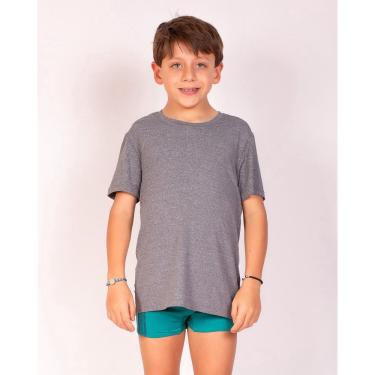 Imagem de Camiseta Infantil em Dry Fit com Proteção UV50 + Cinza Mescla
