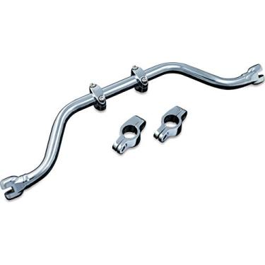 Imagem de Kuryakyn Controles de Pé para Motocicletas: Barra Ajustável de Bigode para Motocicletas Harley-Davidson Dyna 1991-2017, Cromada