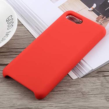 Imagem de Capa ultrafina de silicone líquido à prova de quedas capa protetora para Huawei Honor 10 (preto) Capa traseira para telefone (cor: vermelha)