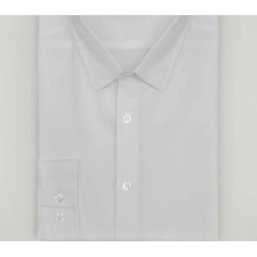 Imagem de Camisa Social Masculina- Manga Longa Branca - Microfibra