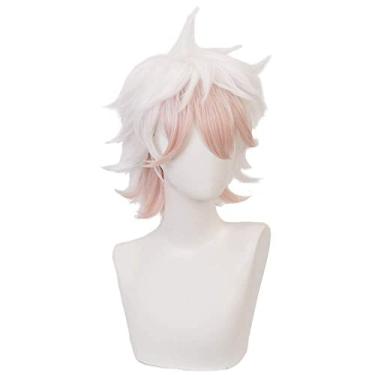 Imagem de Aplique para Tenko Chabashira Cosplay Anime for Dangan Ronpa Cosplay for Women Hair Synthetic Hair s with Free Cap (Cor: Nagito Komaeda)