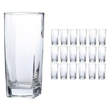 Imagem de Copo Vidro 320Ml (Suco, Água) Bali Kit Com 18 Transparente