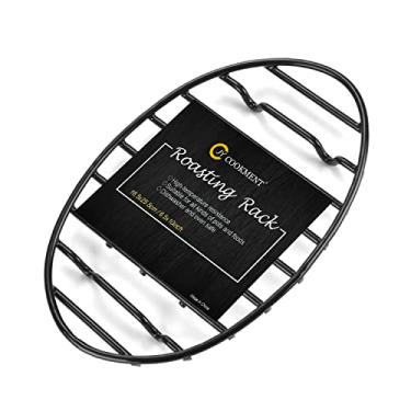Imagem de JY COOKMENT Suporte para assar com pés integrados, escorredor de refrigeração com revestimento esmaltado, livre de PTFE, ótimo para cozinhar, assar, secar, grelhar, lava-louças (25,4 x 16,5 cm)