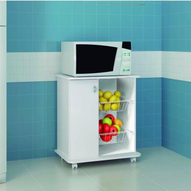 Imagem de Fruteira 2 Cestos 1 Porta MF-95 Ditália Móveis Branco