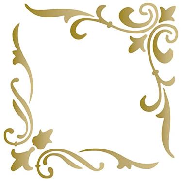Imagem de Stencil de Plástico para Pintura OPA 15 x 20 cm - 163 Cantoneira Arabesco