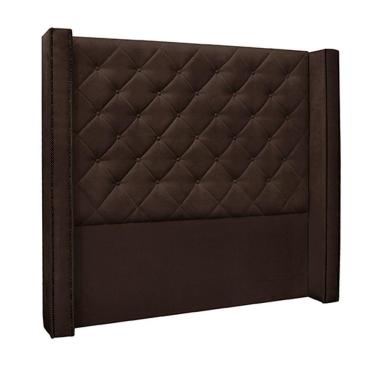 Imagem de Cabeceira King Size 2,19m Loewe Suede Café - Gran Belo