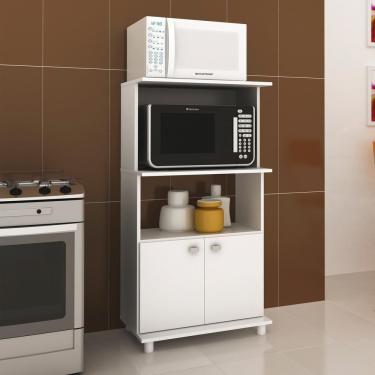 Imagem de Balcão Para Forno E Microondas Com 2 Portas Cr20004 Branco