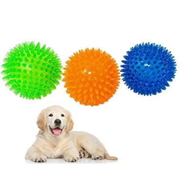 Imagem de Bolas de brinquedo para cães | Knobby 9 cm (pacote com 3) Squeezy & Bouncy para cães de médio a grande porte