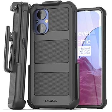 Imagem de Encased Capa Falcon Armor para OnePlus Nord N20 5G Clip para cinto - Capa protetora de corpo inteiro com coldre (preto)