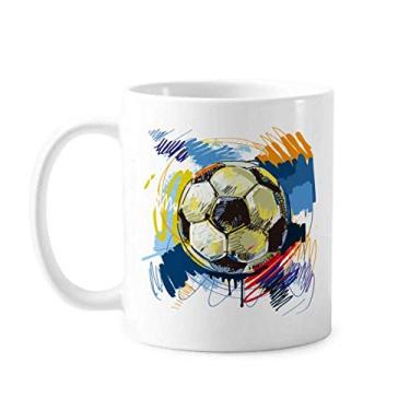 Imagem de Caneca pintada de futebol futebol americano esportes cerâmica xícara de café porcelana louça