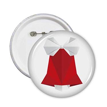 Imagem de Broche abstrato origami com estampa de laço, broches de crachá, botão, decoração de acessório, 5 peças