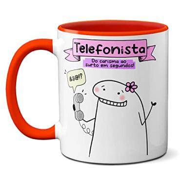 Imagem de Caneca Telefonista Do Carismo Ao Surto Em Segundos! Presente (Vermelha)