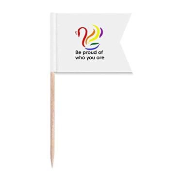 Imagem de Be Proud Of Who You Are Art Deco Presente Fashion Palito de Dentes Marcação para Festa Bolo Comida Prato de Queijo
