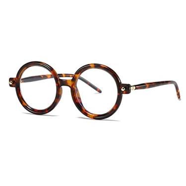 Imagem de Óculos de sol redondos arco-íris vintage para mulheres design fashin rebite gradiente óculos de sol masculinos armação, leopardo claro, tamanho único