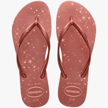 Imagem de Chinelo Havaianas 10/2022 Slim Gloss Rosa Ballet/Dourado