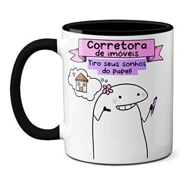 Imagem de Caneca Corretora De Imóveis Encontro Chave Perfeita Pra Você (Preta)