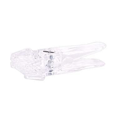 Imagem de Kit Presilha Cabide Transparente - 100 unidades