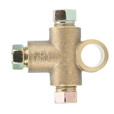 Imagem de T de freio em forma de T de 3 vias, união de linha de freio em forma de T, conexões de T de freio com 3 porcas macho União curta M10 apto para tubo de 3/16" 10mm