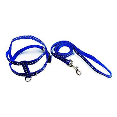 Imagem de Guia e Peitoral Pata e Osso Azul Santa Fé Pet Nº 0