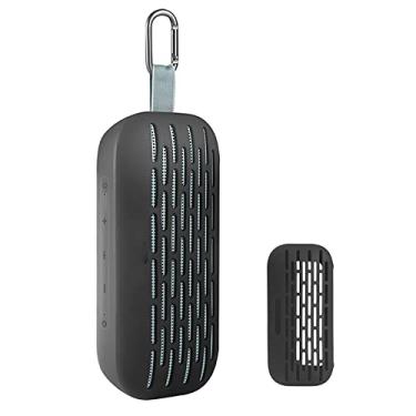 Imagem de HUAYUWA Capa de silicone (preto) compatível com alto-falante portátil Bose SoundLink Flex Bluetooth