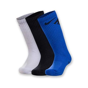 Imagem de Meias infantis Nike de treino com Lycra acolchoada, pacote com 3 pares (crian a pequena/crian a grande), Game Royal, 5-7 (10 Toddler-3 Little Kid)
