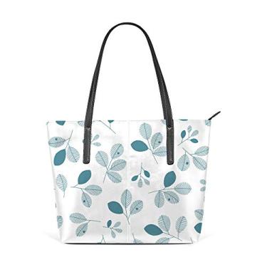 Imagem de Bolsa de ombro feminina sacola de couro, bolsa grande para compras, bolsa de trabalho, bolsa casual