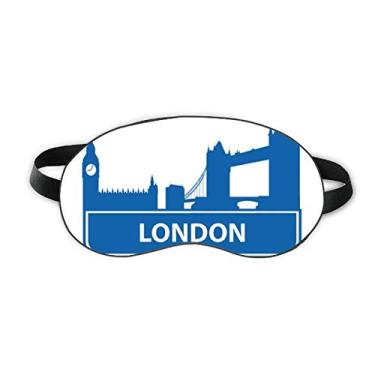 Imagem de London England Blue Landmark Pattern Sleep Eye Shield Soft Night Vlindfold Shade Cover