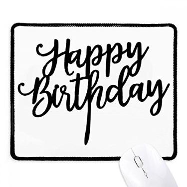 Imagem de Mousepad Happy Birthday Presents Best Wishes borda costurada tapete de borracha para jogos