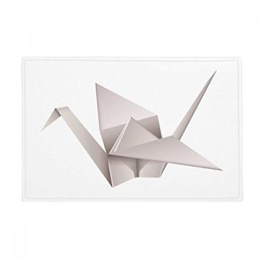 Imagem de DIYthinker Tapete geométrico origami padrão de guindaste abstrato tapete antiderrapante para porta de banheiro