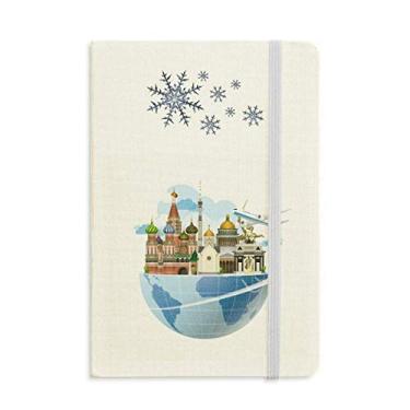 Imagem de Caderno de aviões Catedral de São Basílio da Rússia com flocos de neve para inverno