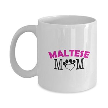 Imagem de Caneca divertida para casal de maltês – pai maltês – mãe maltesa – presentes para amantes de maltês – ideia exclusiva de presentes de cerâmica (Mom)