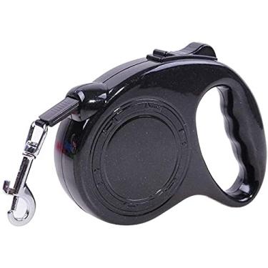 Imagem de Coleira para cães com guia para cães, coleira longa e retrátil para cães, guia retrátil para cães, guia para cães retrátil, grande, verde, preto, 5 m, perfeito