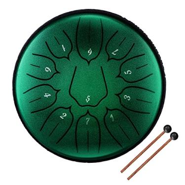 Imagem de Chusui Tambor de língua de aço de 11 tons de 6 polegadas D-Key Hand Pan Drums com baquetas instrumentos musicais de percussão