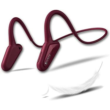 Imagem de Fones De Ouvido Esportivos De Condução Óssea Bluetooth Open Ear Wireless HiFi Stereo Earphone Com Microfone, IPX5 Smart Touch Headset Para Esportes, Uso Masculino E Feminino,Vermelho,Hilarious123